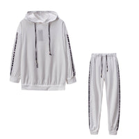 Damen Sportset | Zweiteilig | Hoodie | Hose | Lässig | Elastisch-Luzern Mode
