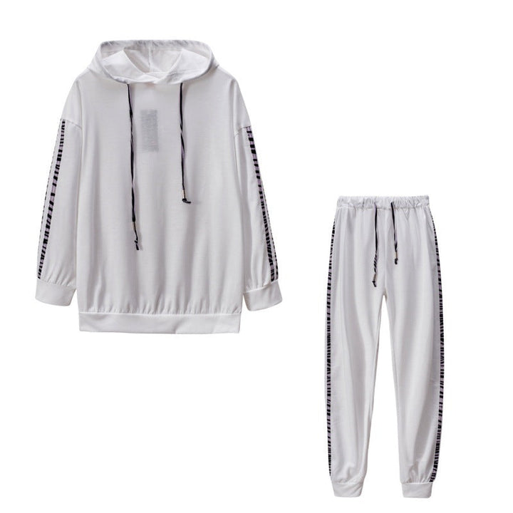 Damen Sportset | Zweiteilig | Hoodie | Hose | Lässig | Elastisch-Luzern Mode