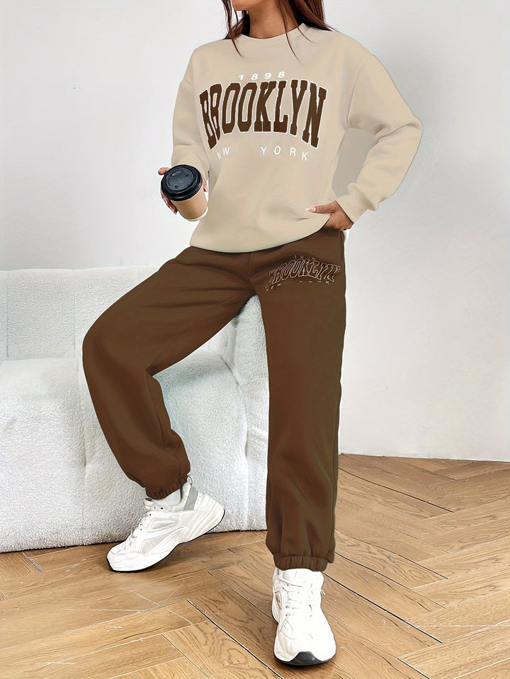 Damen Jogginganzug Brooklyn New York Freizeitmode-Luzern Mode