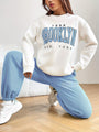 Damen Jogginganzug Brooklyn New York Freizeitmode-Hellblau-S-Luzern Mode