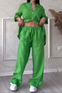 Zweiteiliges Leinen Damen Sommeroutfit – Alina