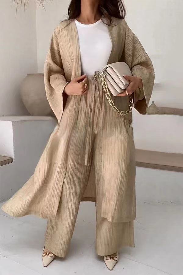 Damen Kleidungsset | Lounge | 2-teilig | Weit fallend | Hose | Bluse-Luzern Mode