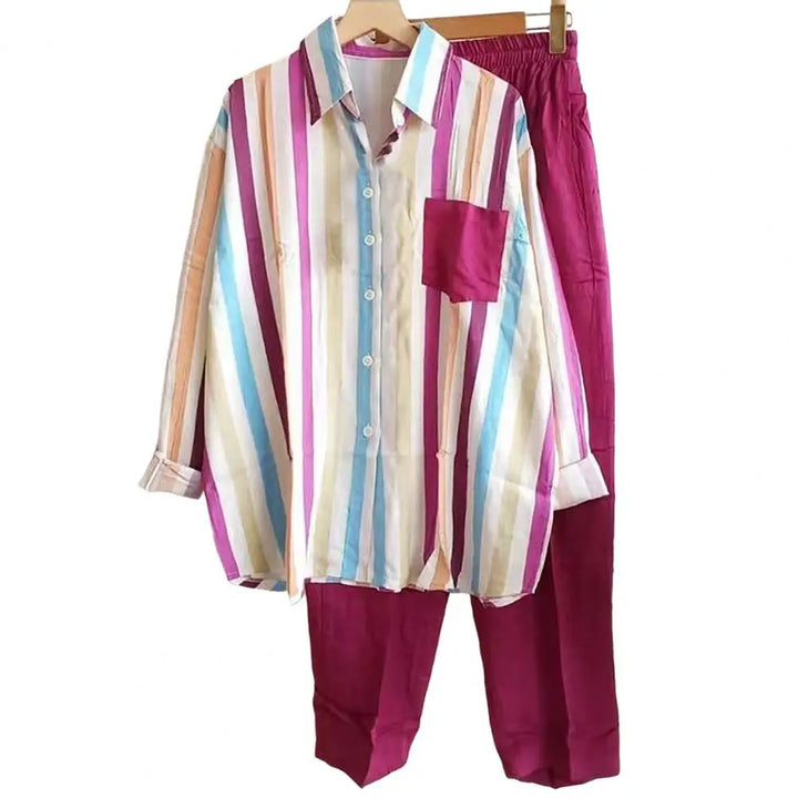 Leinen Set Damen zweiteilig | lockeres Shirt | weite Hose | atmungsaktiv | leicht-Luzern Mode