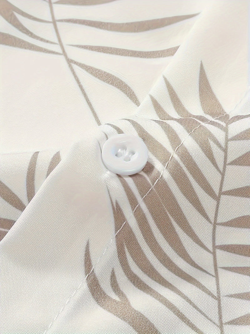 Herren Sommer Set | zweiteilig Shirt Shorts | tropischer Print | bequem lässig-Luzern Mode