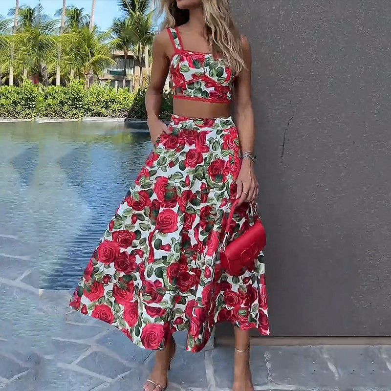 Zweiteiliges Sommer-Set mit offener Taille – Solenne