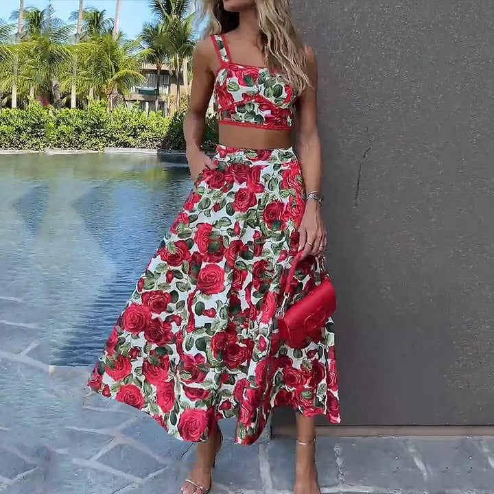 Zweiteiliges Sommer-Set mit offener Taille – Solenne