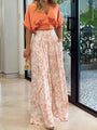 Damen Zomerset | Locker fallend | Bluse | Hose | 2-teilig | Luftig-Orange-S-Luzern Mode