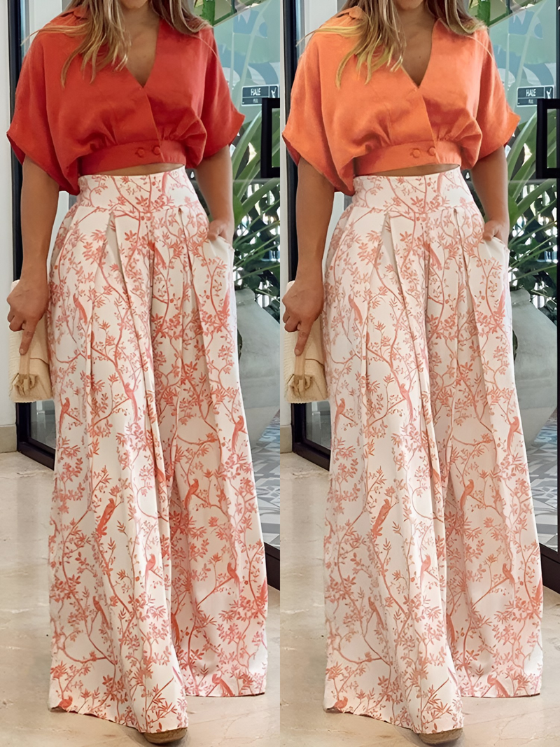 Damen Zomerset | Locker fallend | Bluse | Hose | 2-teilig | Luftig-Luzern Mode
