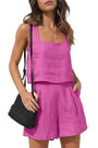Trendiges Sommer-Zweiteiler Outfit | Stilvolle Jacke & Shorts | Damen Look-Rosa-S-Luzern Mode